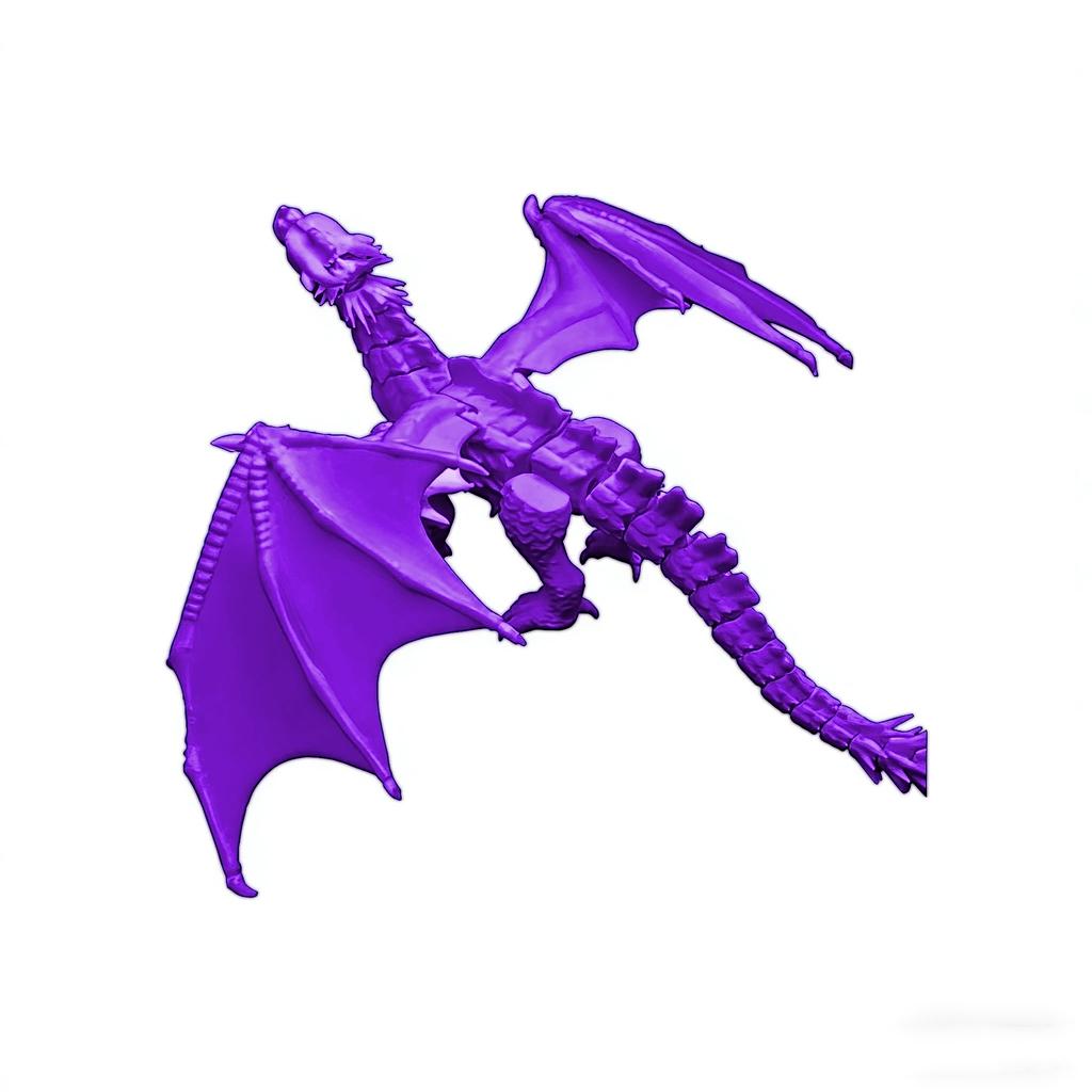 3D Printed Dragon Joint Movable Model Ornament - Colorable Boys' Toy Figurine For Children'S Gift