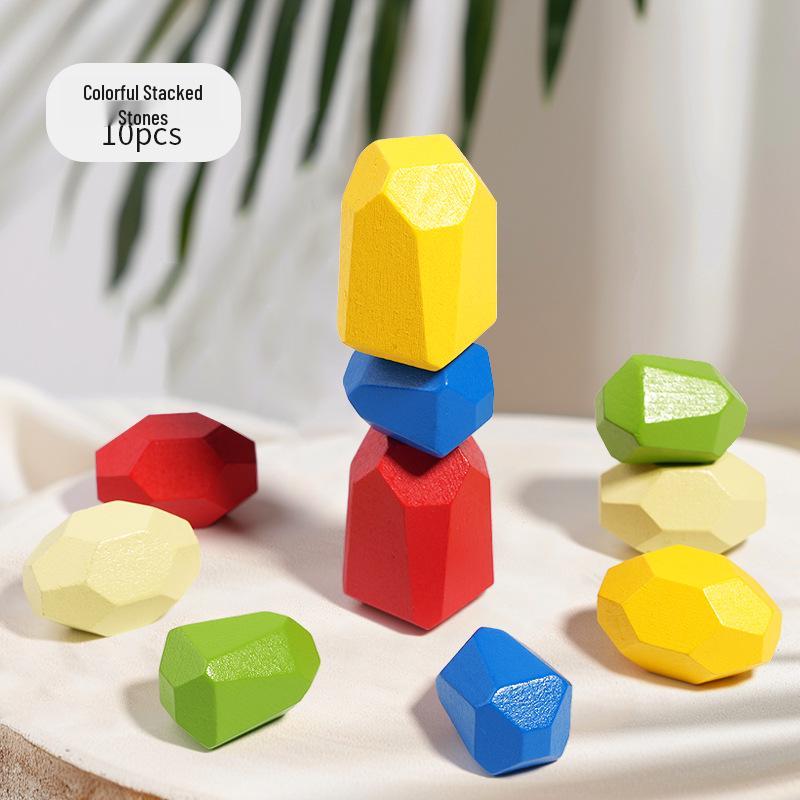 Colorful Stacking Stones: Hand-Eye Coordination Game for Kids