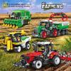 Moc Farmer Truck Building Blocks Tractor Cultivator Harvester Vehicle Car Bricks City Construction Toys For Children