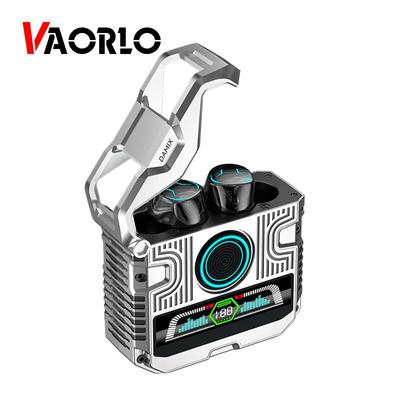 VAORLO Fones de ouvido sem fio baixa latência jogo fone de ouvido hd microfone alta fidelidade música estéreo para todos os smartphones controle toque inteligente redução ruído