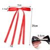 Solid Color Satin Bow Hair Clip for Woman Elegant Temperament Long Ribbon Hairpin Fashion Girl Hair Pin Hair Accessories
