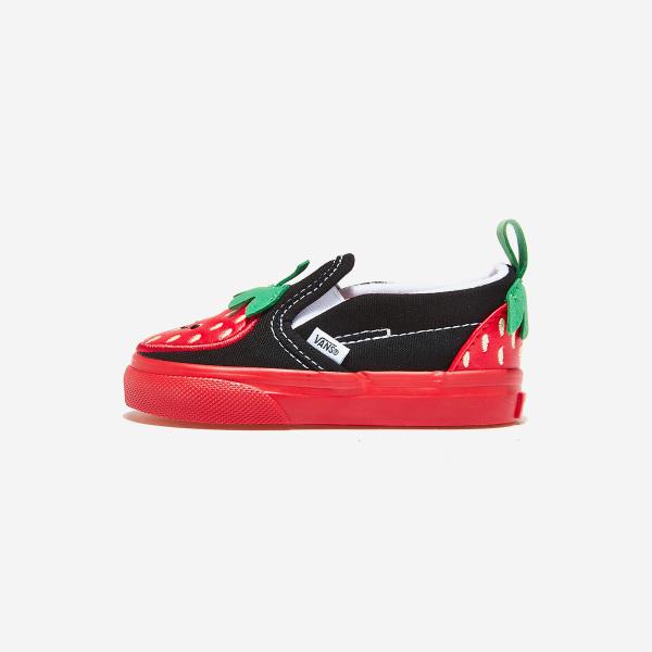 

Слипоны Vans Velcro Berry - красный/черныйVN0005WHREB, детская обувь