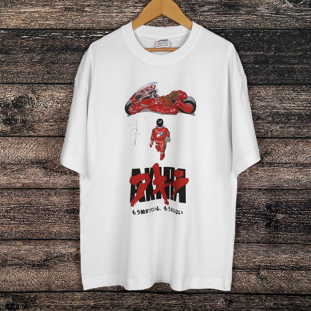 Akira TShirt Japanese Anime Cotton White Tee Unisexs Clothing Short Sleeve Clothes Graphic Cotton Unisexs Top Grit Shirt For Unisex