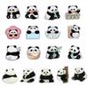Fashion Panda Acrylic Panda Pin Cute Bear Flower Panda Brooch Cartoon Breastpin Animal Badge Unisex