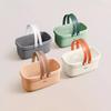 Portable Handle Bath Basket Plastic Mesh Basket Bathroom Shower Wash Bath Large Capacity Storage Basket Toilet Cleaning Supplies
