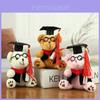 Entzückendes Abschluss-Teddybär-Plüschtier mit Brille und kurzem Plüschmaterial