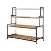 Floor-Standing Multi-Tiered Iron Flower Stand & Storage Rack