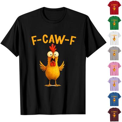 F-CAW-F Women's Casual Letter Print Short-sleeved Top T-shirt