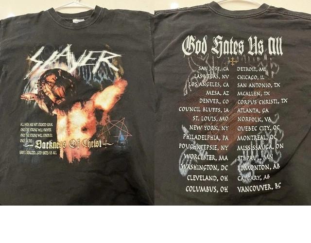 Slayer Darkness of Christ Metal Band Concert 2 Side Unisex T-shirt S
