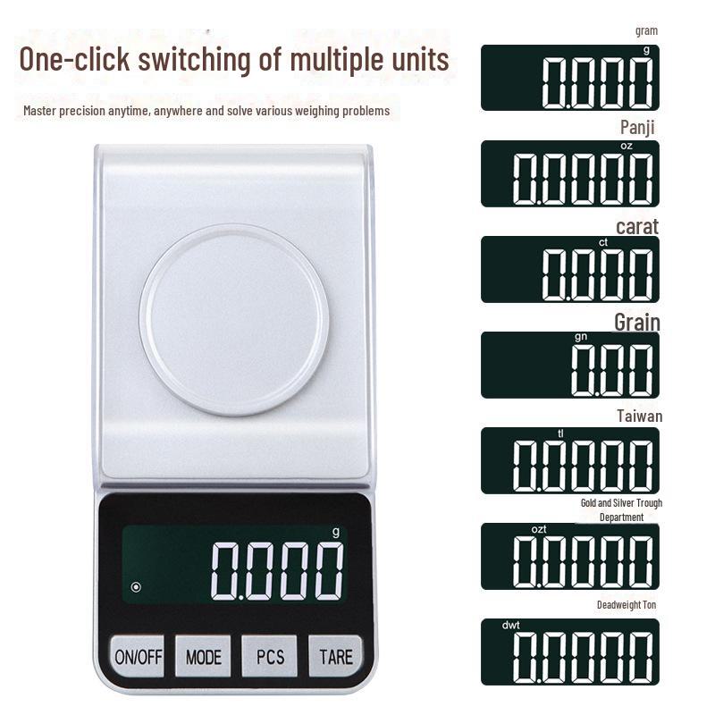 100g High-Precision Jewelry & Carat Scale, 0.001g Accuracy for Gold & Medicinal Materials
