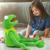 Kermit the Frog Hand Puppet Toy for Kids Adults Anime Puppet with 50Pcs Stickers Interactive Performance Gift