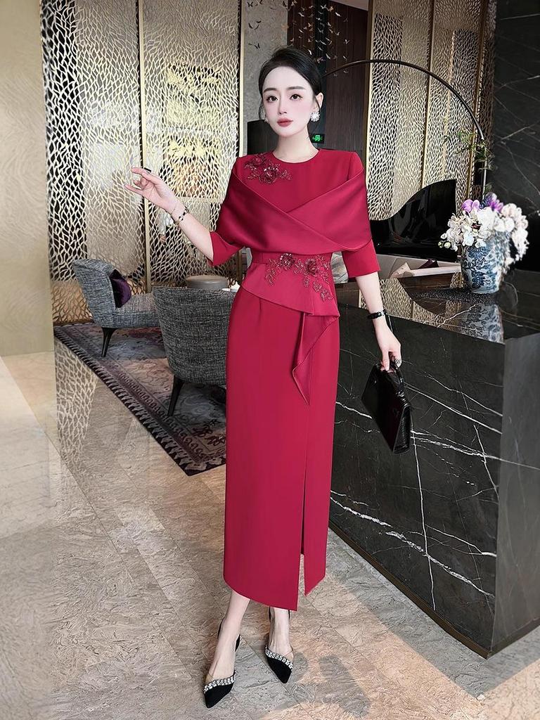 Luxusní večerní šaty Nanyou na svatbu a banket - elegantní móda pro matky