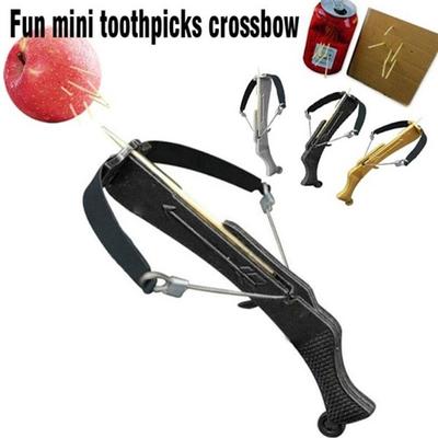 Zahnstocher Mini Armbrust Bogen Kreuz Pfeil Bogen Spielzeug