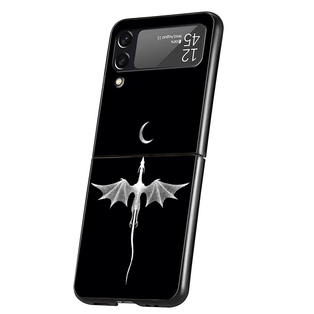Drachen Handyhülle Für Samsung Galaxy Z Flip 3 4 5 6 7 Hart Schwarz Faltbar PC Für Samsung Z Flip3 Flip4 Flip5 Hülle