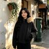 New Hooded Versatile Down Cotton-padded Women's Winter Warm Big Fur Collar Short Thickened Cotton-padded Jacket Women's Jacket
