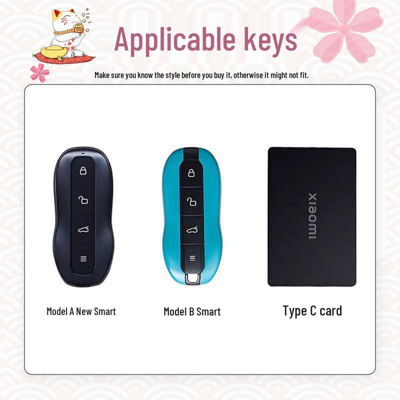 Xiaomi SU7 Key Case for Yu7 Bluetooth Card Car Model 2026 - Cute Girl Design
