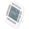 Triple Timer Clock Count Down Up 4.0x4.4cm LCD Display Multifunction White Builtin Battery