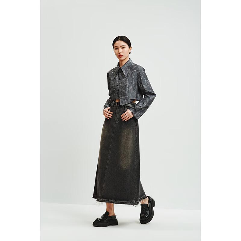 Gejin Women s Letter Print Long Sleeve Shirt S