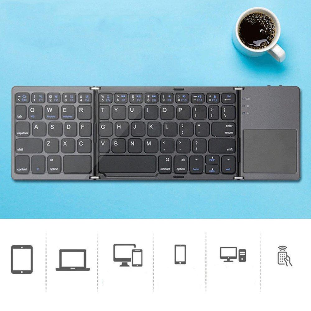 Bluetooth Universal Foldable Keyboard - Black