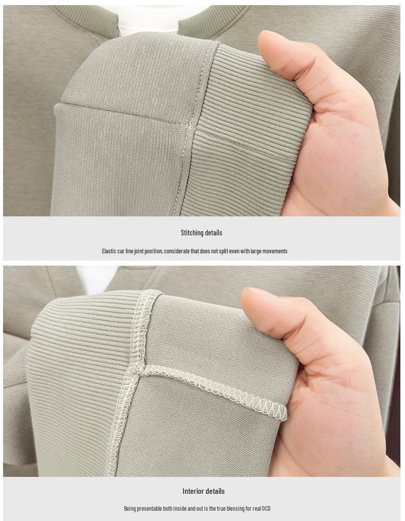 Schwerer Hoodie für Herren: Herbst/Winter, Rundhalsausschnitt, Fake-Zweiteiler-Design, Lockere Passform, Lässige Mode