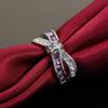 URMYLADY Classic 925 Sterling Silver Diamond 8 Size Rings For Women Colored Zircon Fashion Jewelry