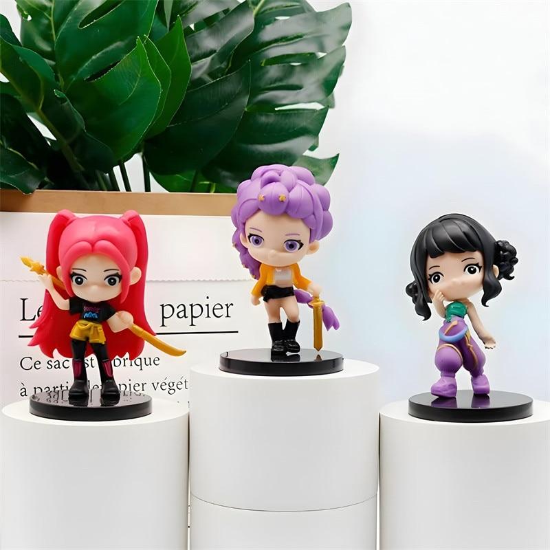 Chelfonds KPop Demon Hunters 10-Piece Figure Set, Multicolor Anime Collectible Models, Desktop Display Gift