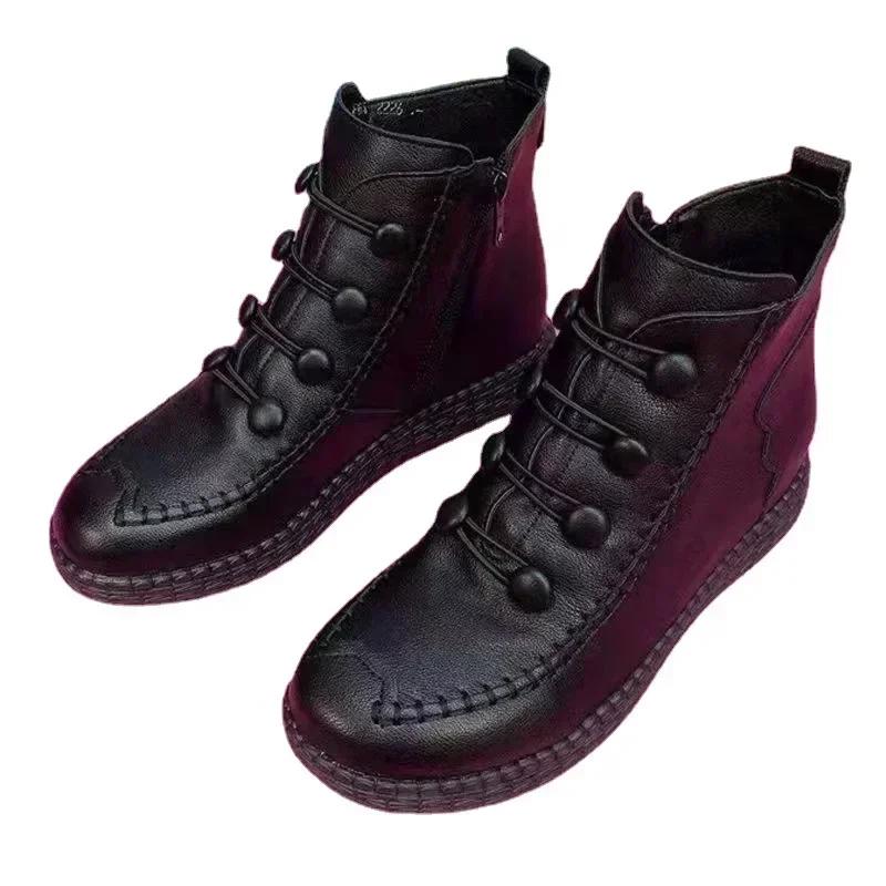 Zimní zesílené protiskluzové krátké sněhule Dámské zateplené Bavlněné boty pro maminky Dámské boty Bavlněné boty Kotníkové boty s měkkým dnem