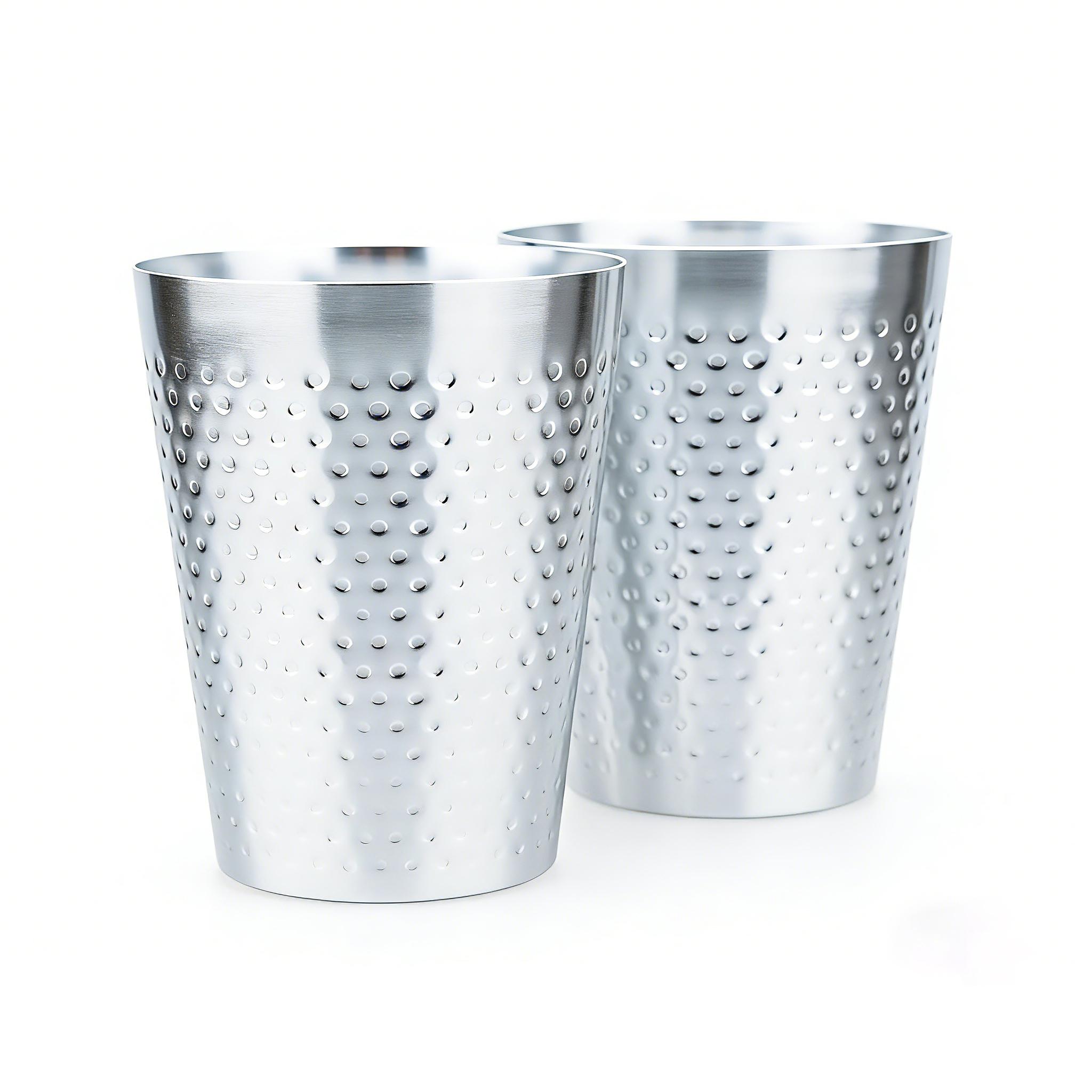 

430ml Japanese Style Hammered Beer Aluminum Mug | Copper Plated Silver Lightweight Reusable Drinking Cup | Bar Pub Party Use Cup 400ml