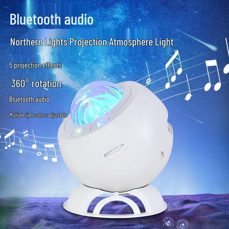Bluetooth Aurora Starry Sky Projector with Music and Atmosphere Light - Perfect Gift for Couples