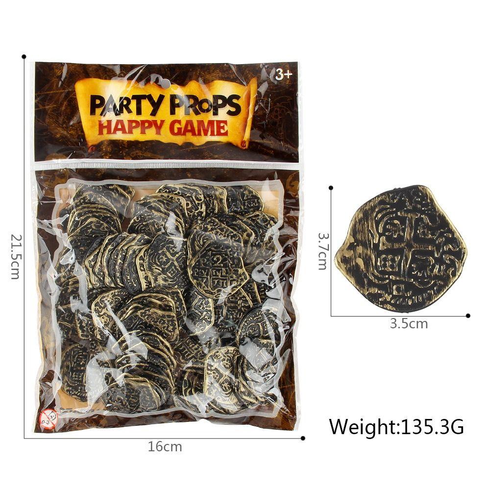 

Имитация карибских пиратских монет Гальванизированные пиратские монеты Европейские детские монеты Фестиваль бронзовый