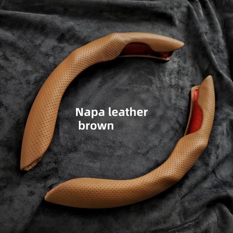 Ultratenký pot pohlcující PU kožený potah volantu - Protiskluzový, Celoroční použití, Ochrana proti potu, Stylový interiér, Hladká textura, Protiskluzový úchop