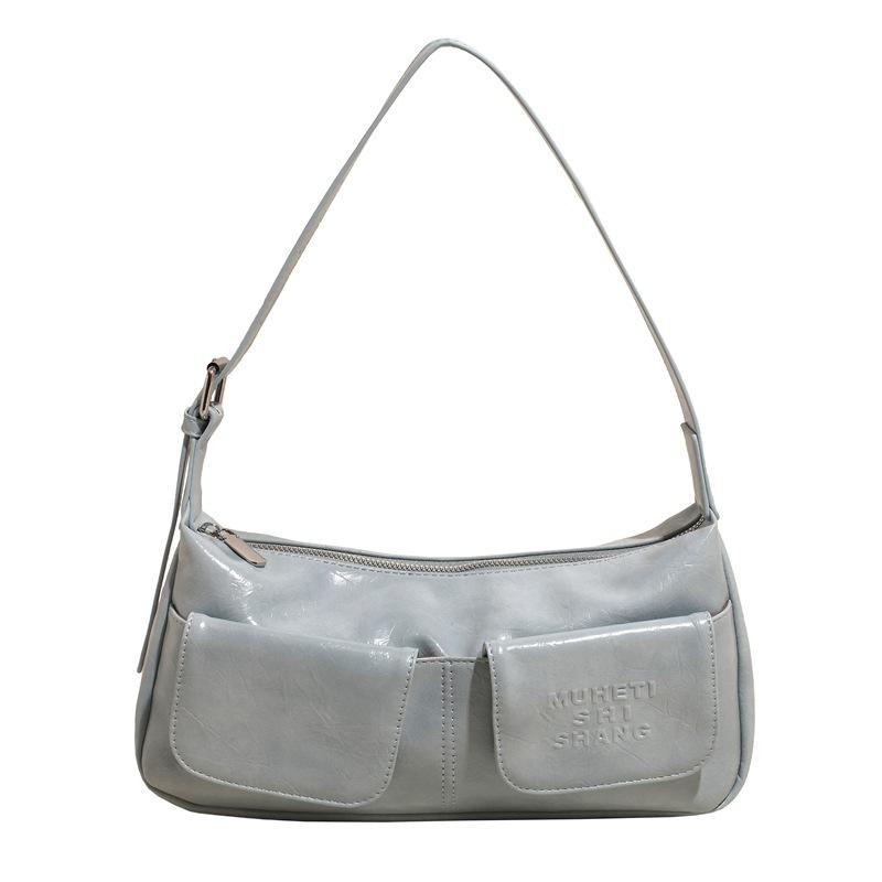 Niche underarm bag women's new trendy fashion portable baguette bag simple shoulder messenger bag