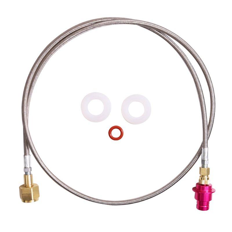 

ABJI-Co2 Adapter Soda Quick Connect Hose 1.5 M For Larger CO2 Bottles Compatible With Water Carbonator DUO/TERRA/ART, CGA320 Dur