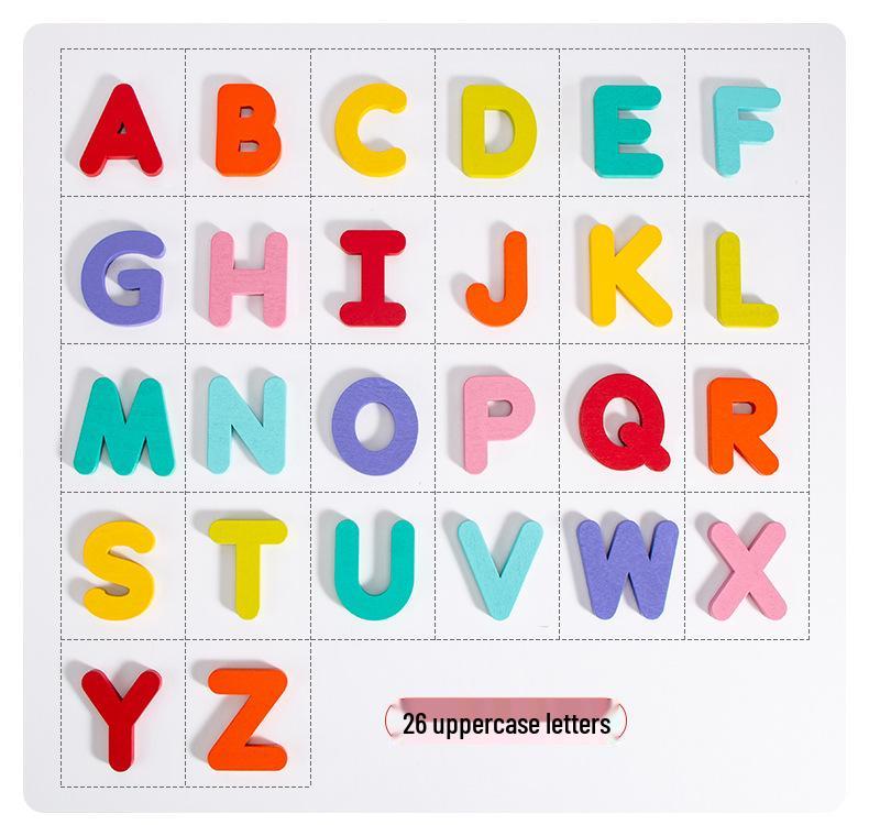 Kids' Wooden Alphabet & Spelling Learning Toys: Upper & Lowercase Educational Set
