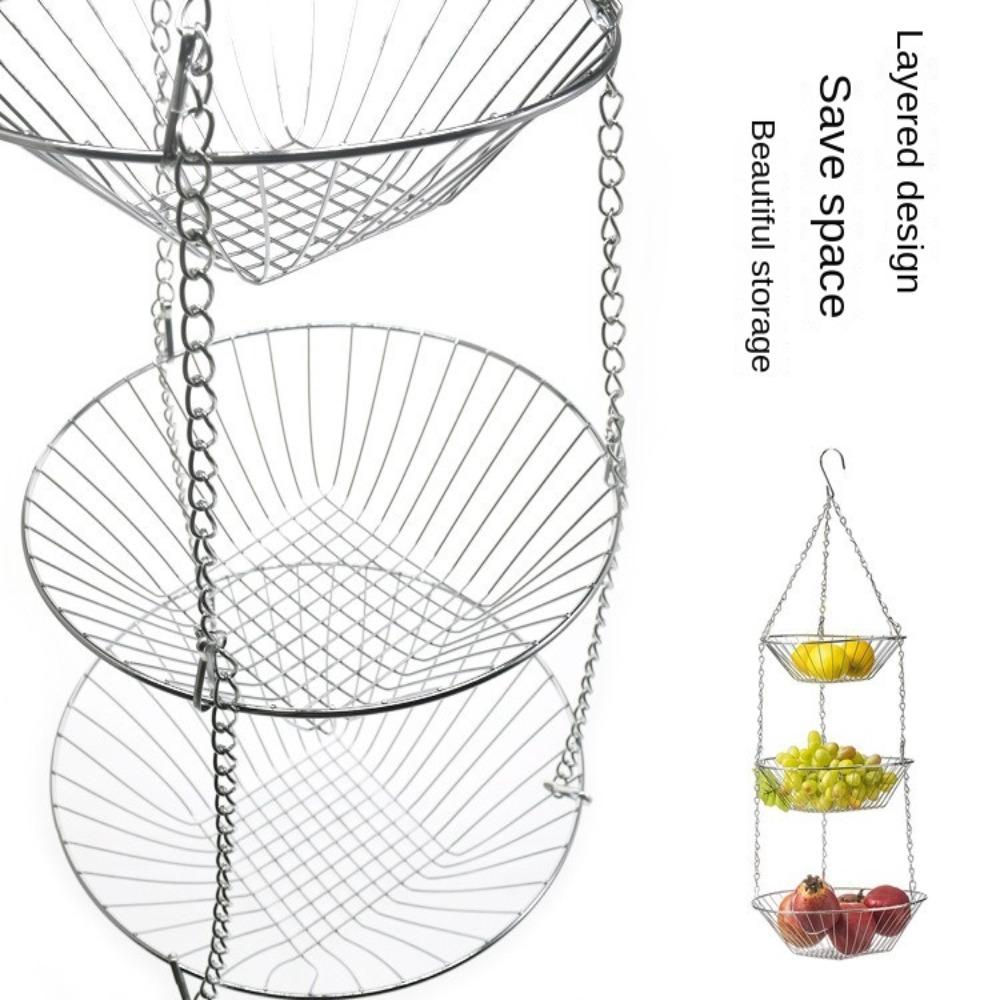 Cesto Portafrutta Sospeso Nordico Cesto Pieghevole per Verdure Nuovo Cesto Portaoggetti per Snack Forniture da Cucina