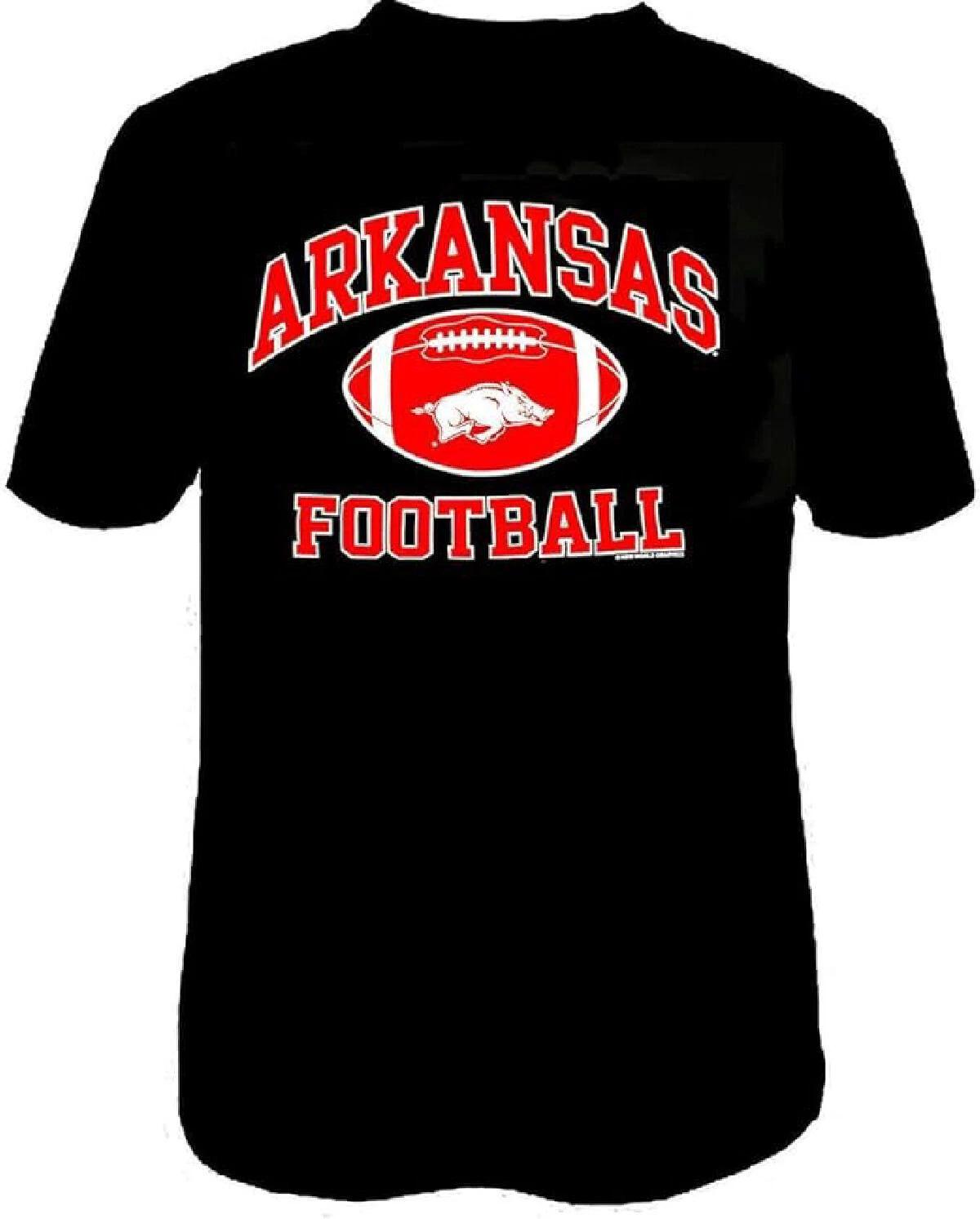 

Arkansas Razorbacks Men s Black Football Graphic Short Sleeve Shirt M