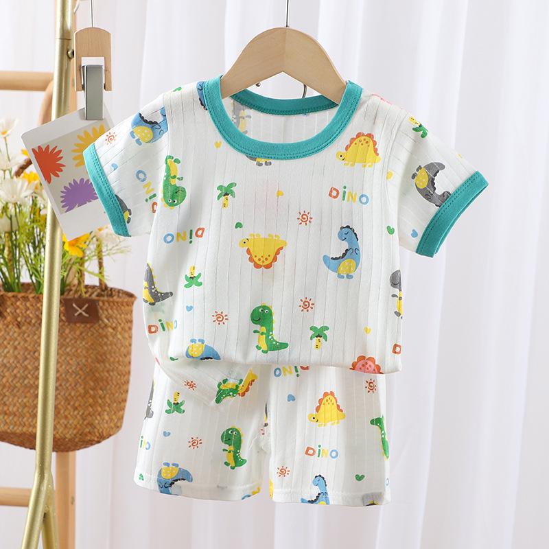 2026 Summer Children's Short Sleeved Shorts Cotton Set