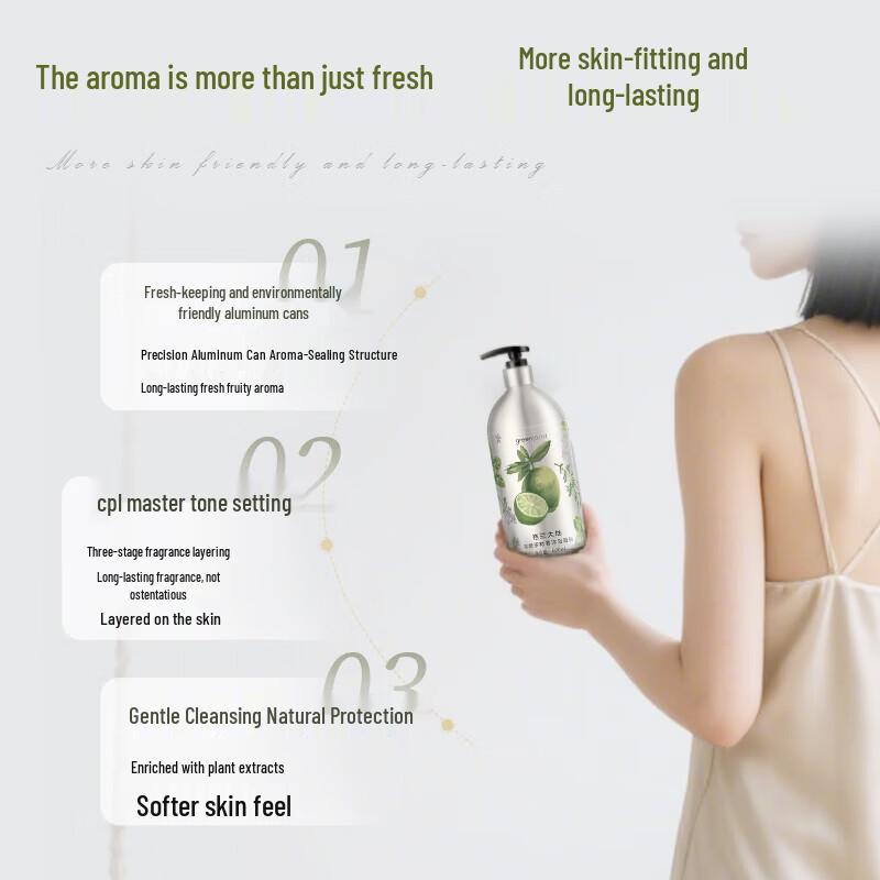 Grande Terre Peach & Sage Scented Shower Gel