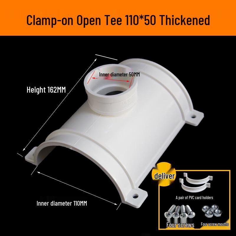 JIANGPU PVC Pipe Repair Clamp-on Saddle Tee