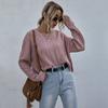Vintage Fashion Elegant Casual Women's Fall Loose Long-sleeved Thin Section Twist Solid Color Sweater