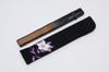 Folding Black Bellflower Silk Folding Handmade by Kyoto Comes with Fan Presented in a Paulownia Wood Made in Japan [Hasegawa] Fan, Design, Fan,
