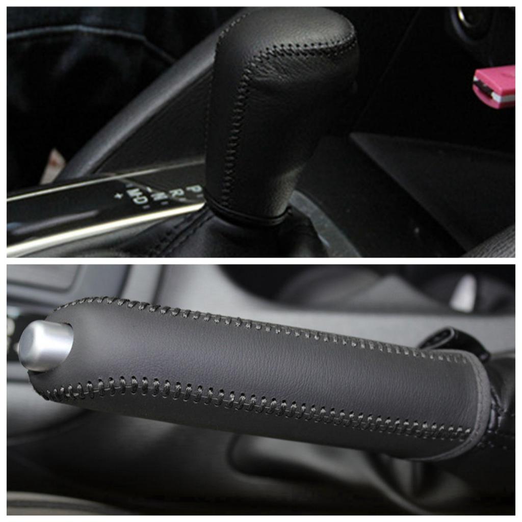 1ks AT Kožený kryt řadicí páky Kryt ruční brzdy pro 2013-2020 Mazda 3 2014-2020 6 2015-2025 CX-5 2017-2025 CX-3 2019-2025 CX-8