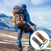 Leather Belt Keeper Leather Buckles Single Snap Heavy Duty Tactic Belt Buckle with D Rings for Belt Fixing Men Women