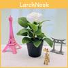 Plante de Rose Artificielle Décor Intérieur Avec Tissu en Soie Pour Salon Et Salle à Manger