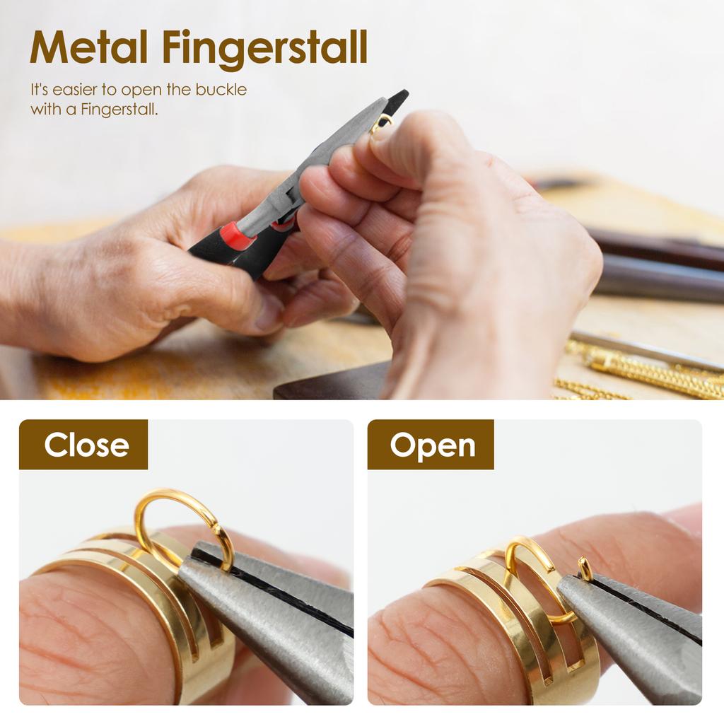 Silberne und goldene Biegeringe mit Zangen und Pinzetten Schmuckreparaturset DIY Halskettenreparaturwerkzeug Tragbares Schmuckherstellungsmaterial