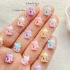 50pcs Resin Colorful Mini Cartoon Bow Kitten Nail Art Flatback Rhinestone DIY Christmas Scrapbook Crafts
