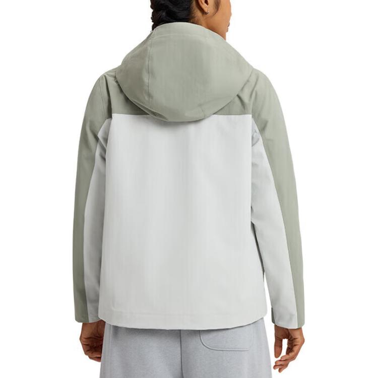 Under Armour Waterproof Windproof Warm Color Block Hooded Three In One Long Sleeve Jacket Women jackets Jungle-Green 6001978-504