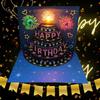 כרטיס יום הולדת תלת מימדי מתעופף מוזיקה קלה יום הולדת שמח כרטיס ברכה זוהר עם עיצוב עוגה כרטיס יום הולדת אינטראקטיבי
