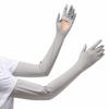 Non-slip Ice Silk Arm Sleeve Solid Color Sunscreen Sleeve Gloves Thin Long Sleeve  Outdoor