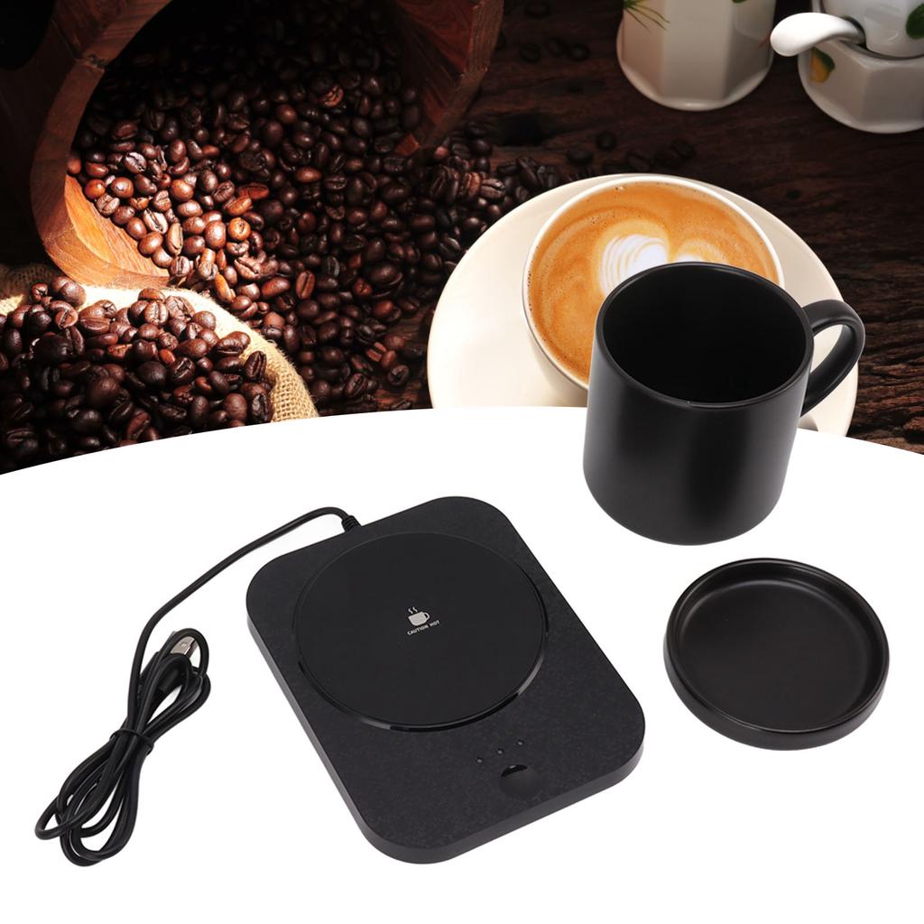 Coffee Mug Electric Warmer Intelligent 55 celsius Constant Warm USB Power Supply Beverage Warmer with Ceramic Cup for Desk 5V